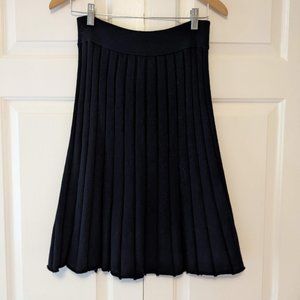 J.Crew Pleated Knit Midi Skirt in Navy Size S